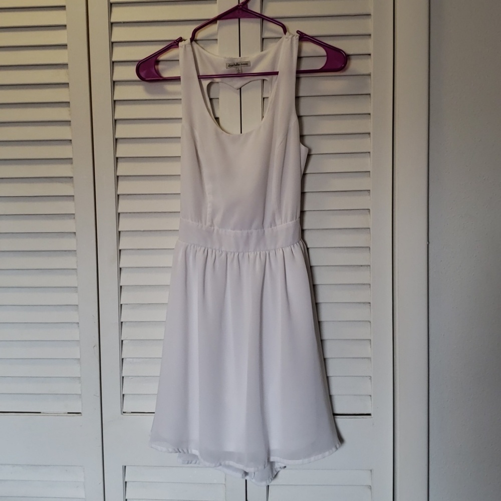 Charlotte Russe, white heart cutout dress